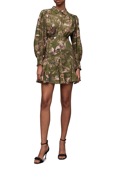 KEELEY PEGGY DRESS KHAKI GREEN 3