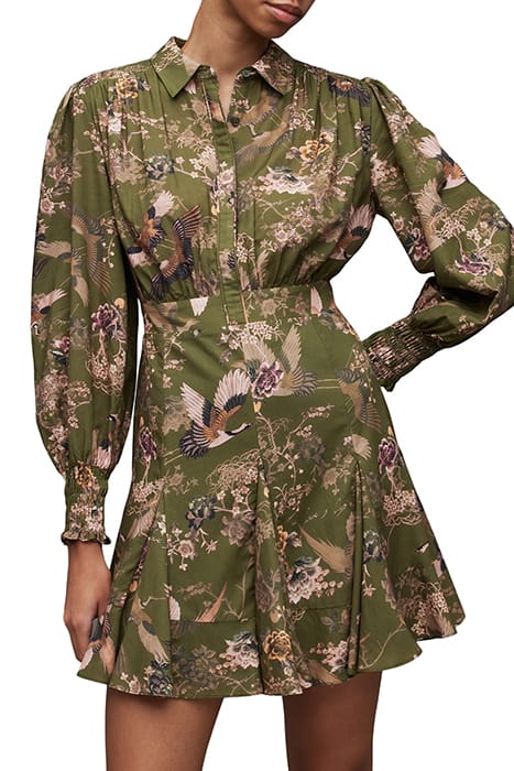 KEELEY PEGGY DRESS KHAKI GREEN 4