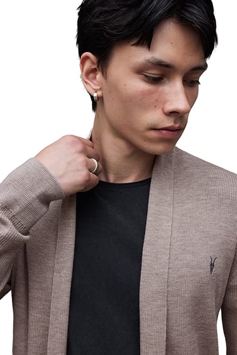 MODE MERINO OPEN CAR STONE TAUPE MARL 4