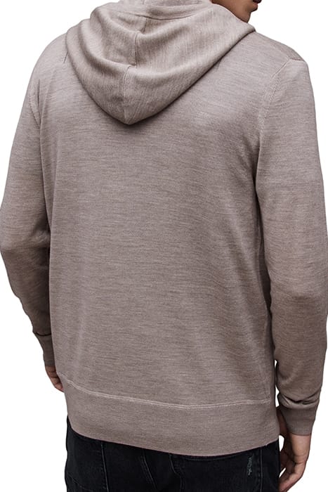 MODE MERINO ZIP HOOD STONE TAUPE MARL 2