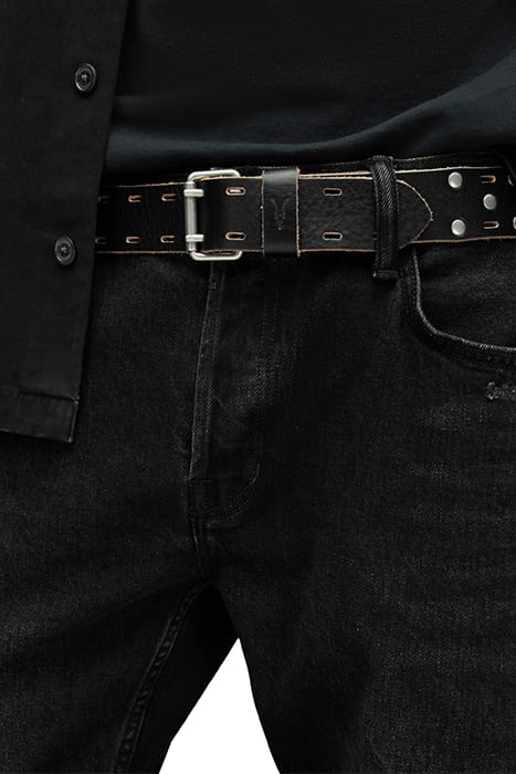 REIGN STUD BELT BLACK/DULL NICKEL 2