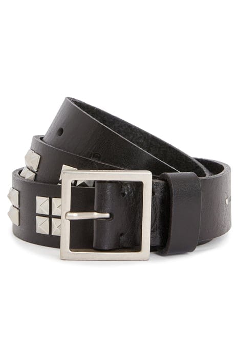 ALEXIA STUD BELT BLACK/DULL NICKEL 1