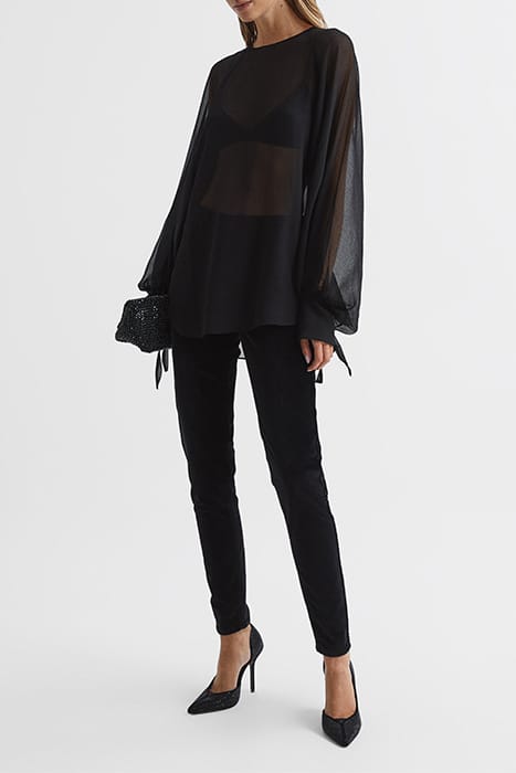 LUX SKINNY PANTS — BLACK 4