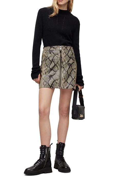 PIPER SNAKE SKIRT BLACK/NATURAL 4