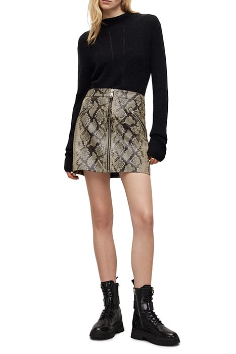 PIPER SNAKE SKIRT BLACK/NATURAL 2