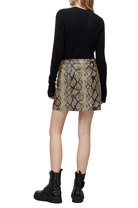 PIPER SNAKE SKIRT BLACK/NATURAL 3