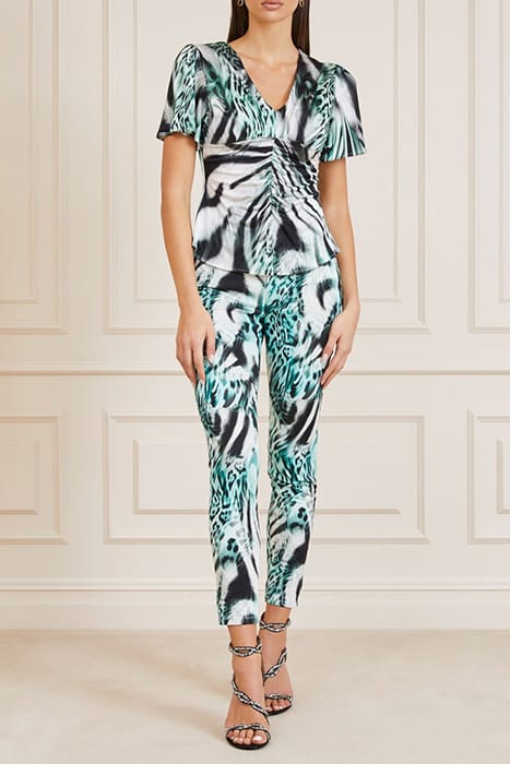 MARCIANO BY GUESS PRINTED STILETTO FELINE FEELING SKINNY PAN 3