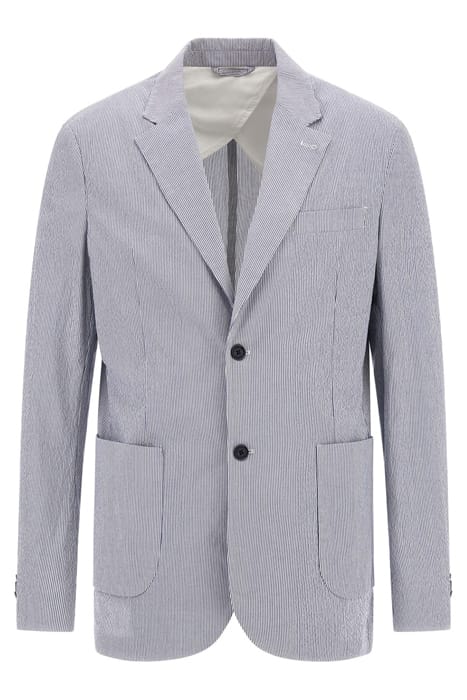MARCIANO BY GUESS GRANT PATCH PKTS BLUE AND WHITE BLAZER 5
