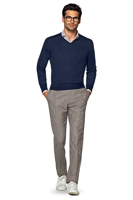 BLUE V-NECK 1