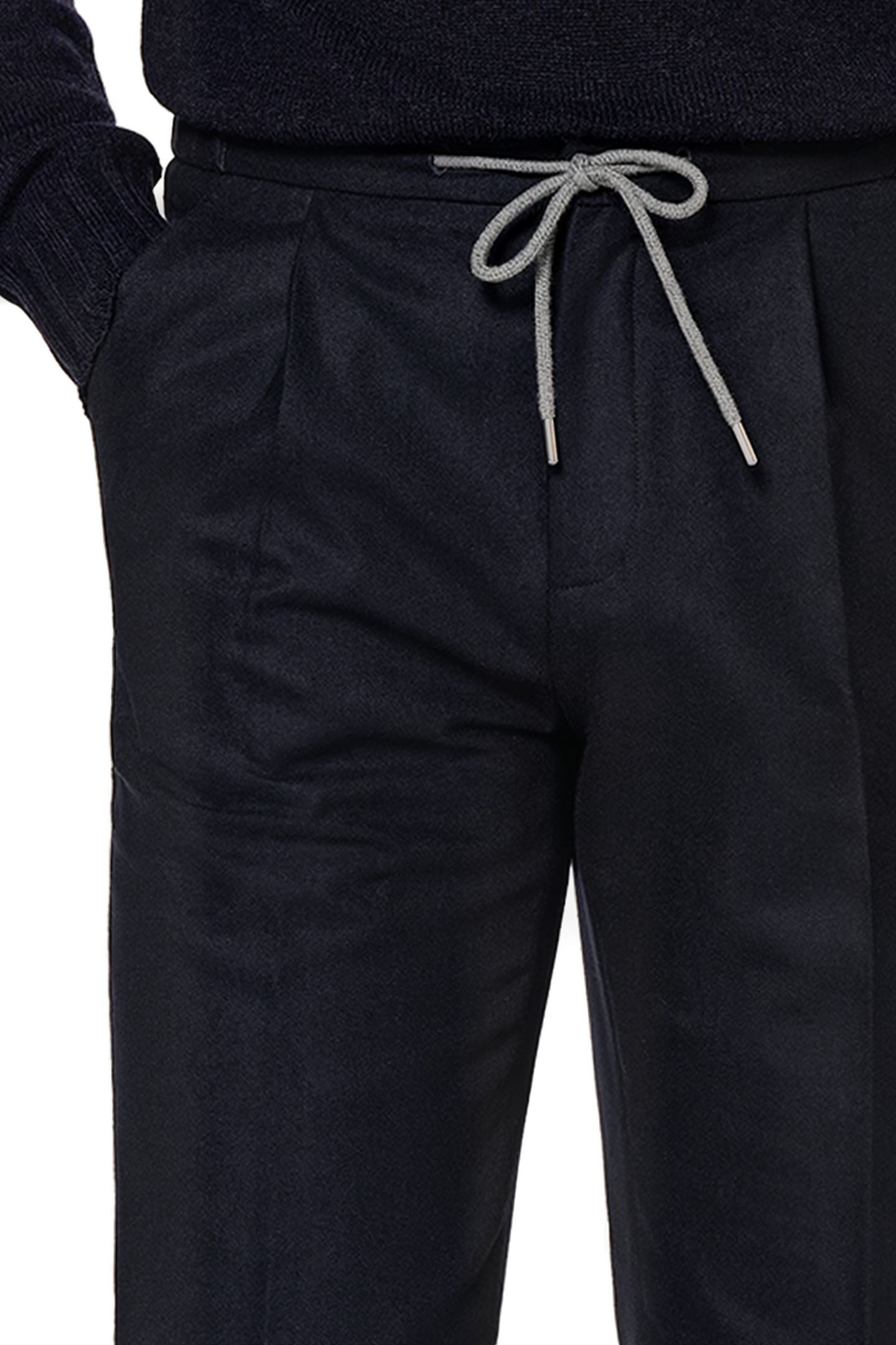 NAVY DRAWSTRING AMES TROUSERS 5