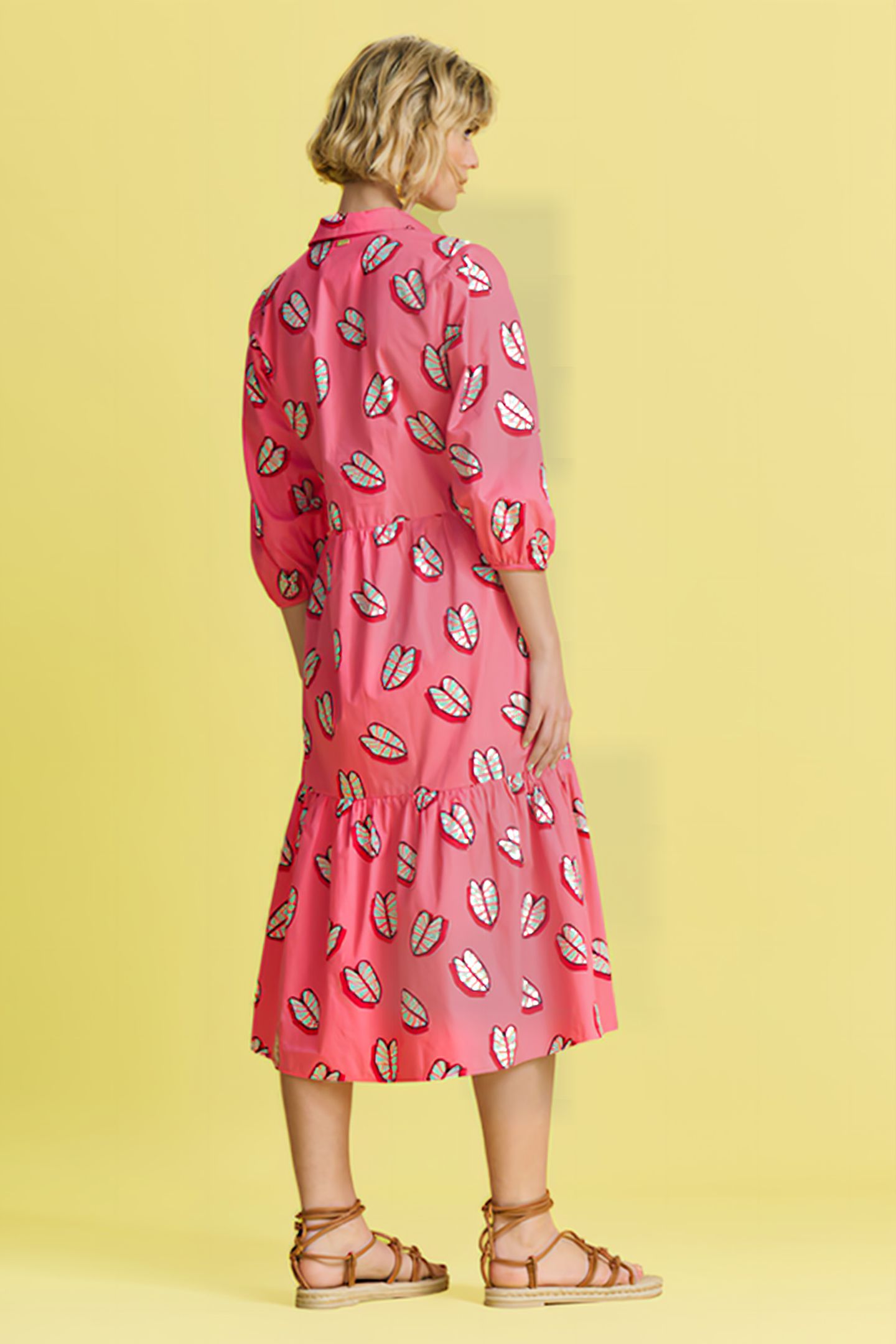 DRESS - LEAF IT PINK 2