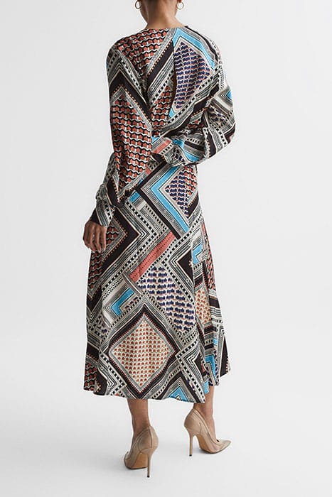 ALEGRA MIDI DRESS — PINK/BLUE 2