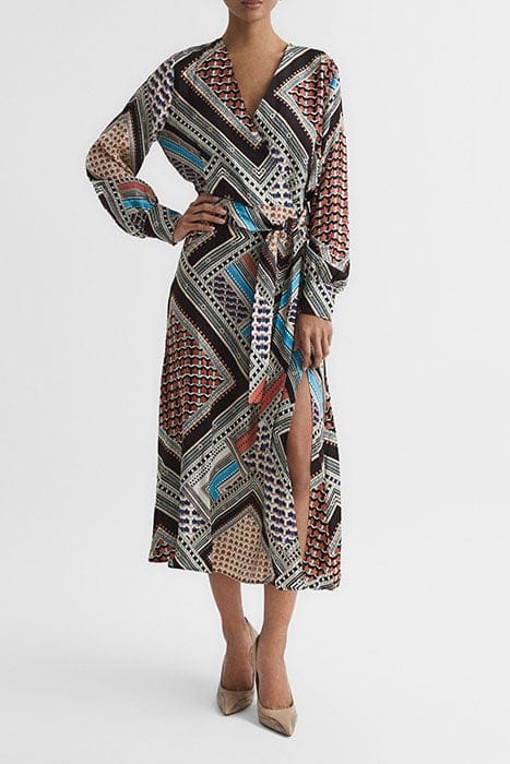 ALEGRA MIDI DRESS — PINK/BLUE 1