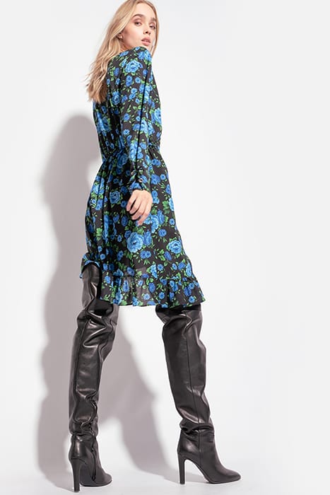 ALACCIA ABITO CREPE DE CHINE S MULTI BLACK/CORNFLOWER BLUE 2