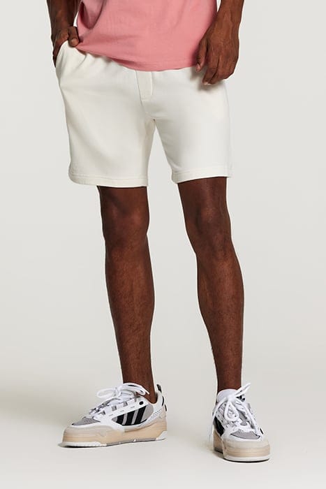 MEN SWEAT SHORTS SOLID STEVE JET STREAM WHITE 1