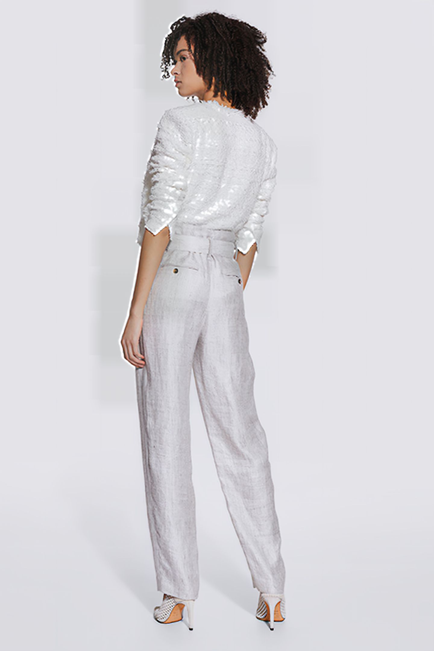 NAJAVA STRAIGHT PANT IN ECRU/GREY 2