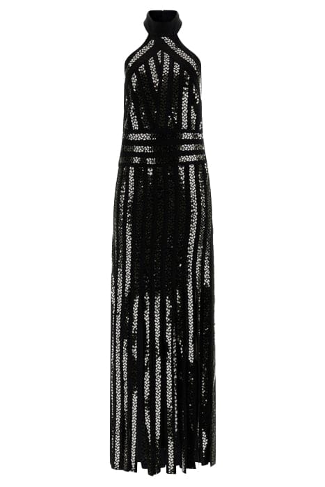 MARCIANO BY GUESS DAISY FRINGE DRESS JET BLACK MULTI 4