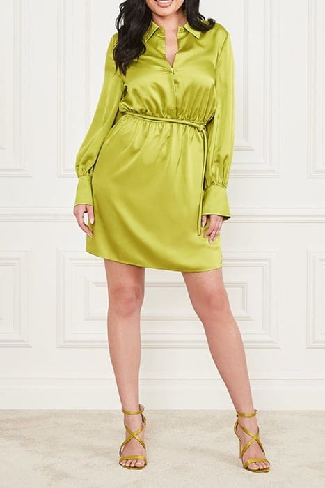 MARCIANO BY GUESS PETRA DRESS SOLID TAKE ROOT GREEN 2