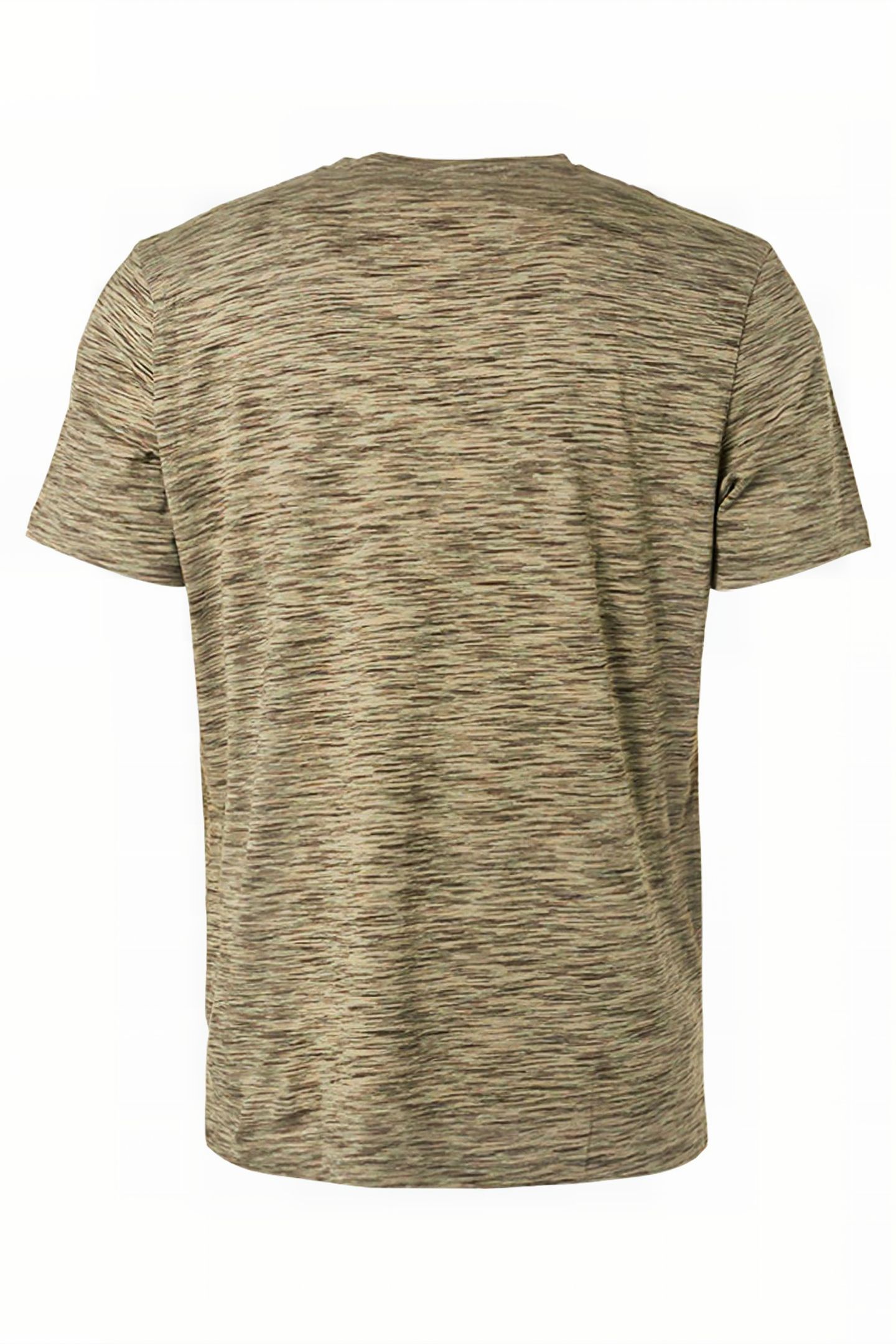 T-SHIRT CREWNECK MULTI COLOURED YARN DYED MELANGE SMOKE GREE 5