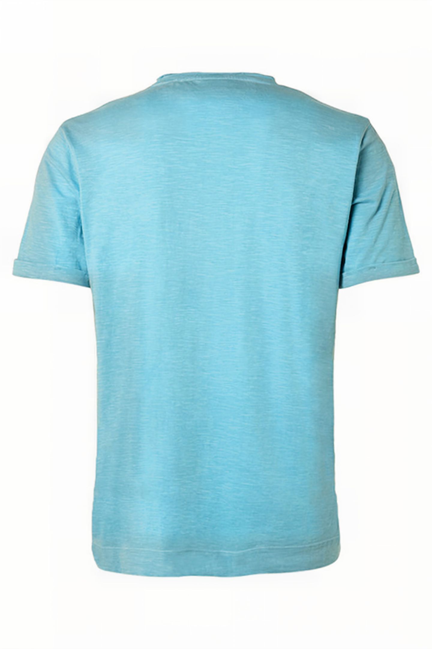 T-SHIRT CREWNECK PRINT GARMENT DYED LIGHT AQUA 5