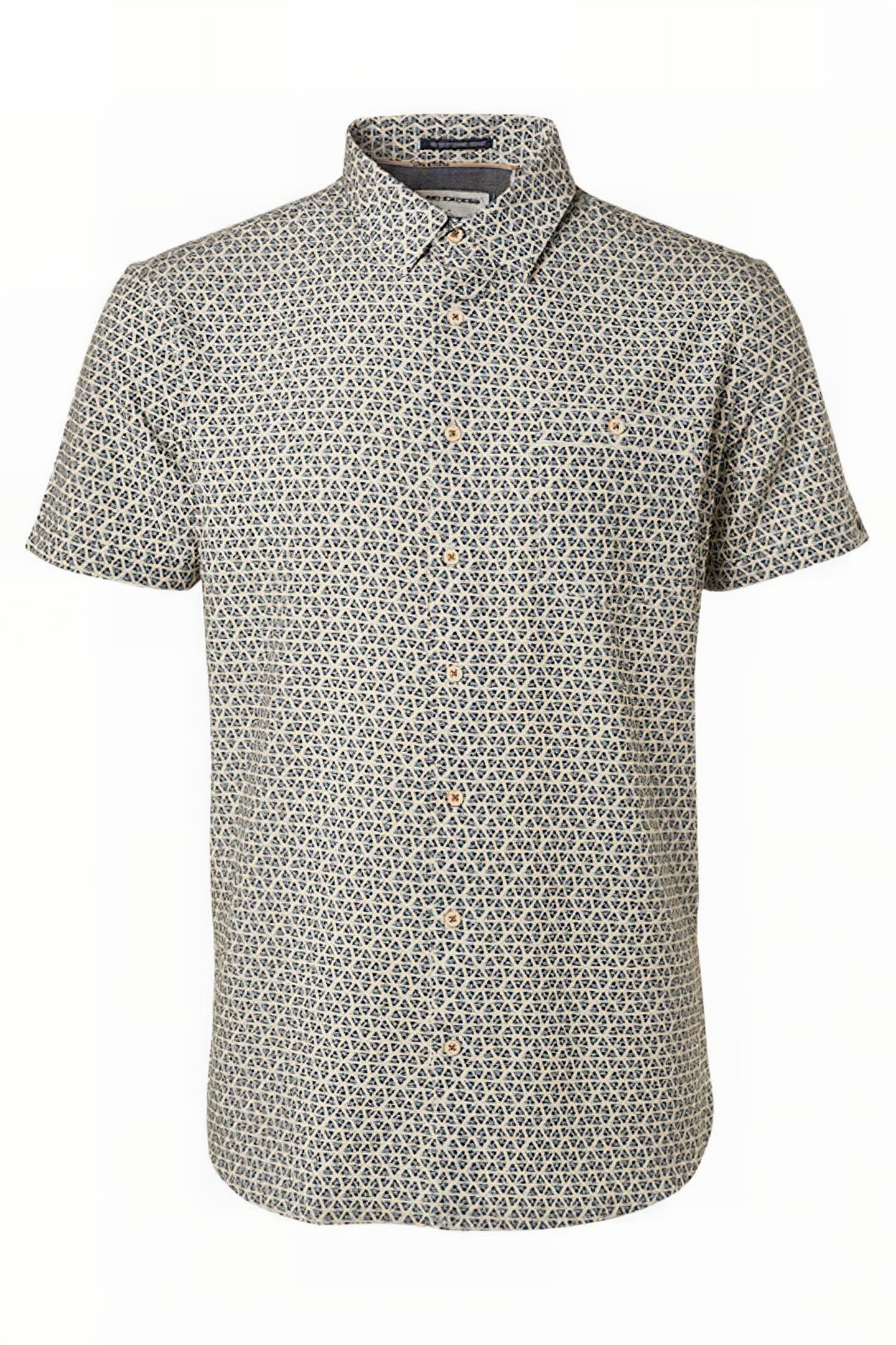 SHIRT SHORT SLEEVE ALLOVER PRINTED OFFWHITE 4