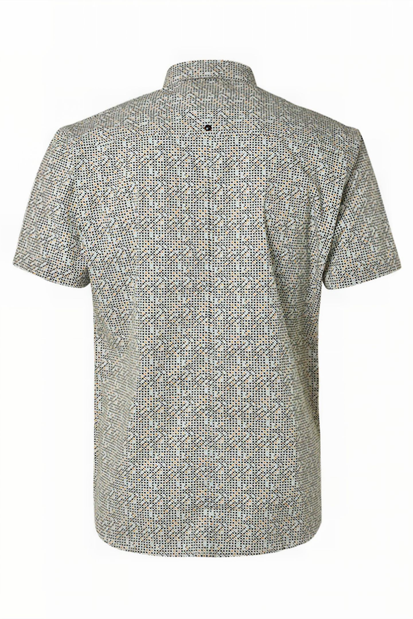 SHIRT SHORT SLEEVE ALLOVER PRINTED STRETCH LIGHT AQUA 5