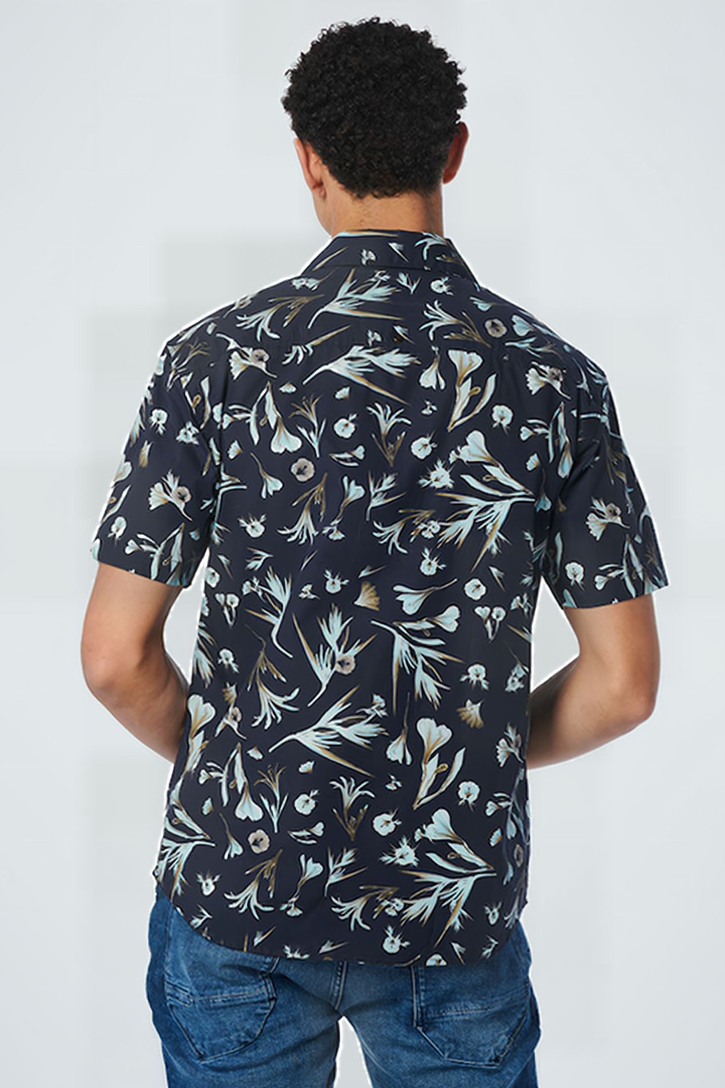 SHIRT SHORT SLEEVE RESORT COLLAR ALLOVER PRINTED NIGHT 2