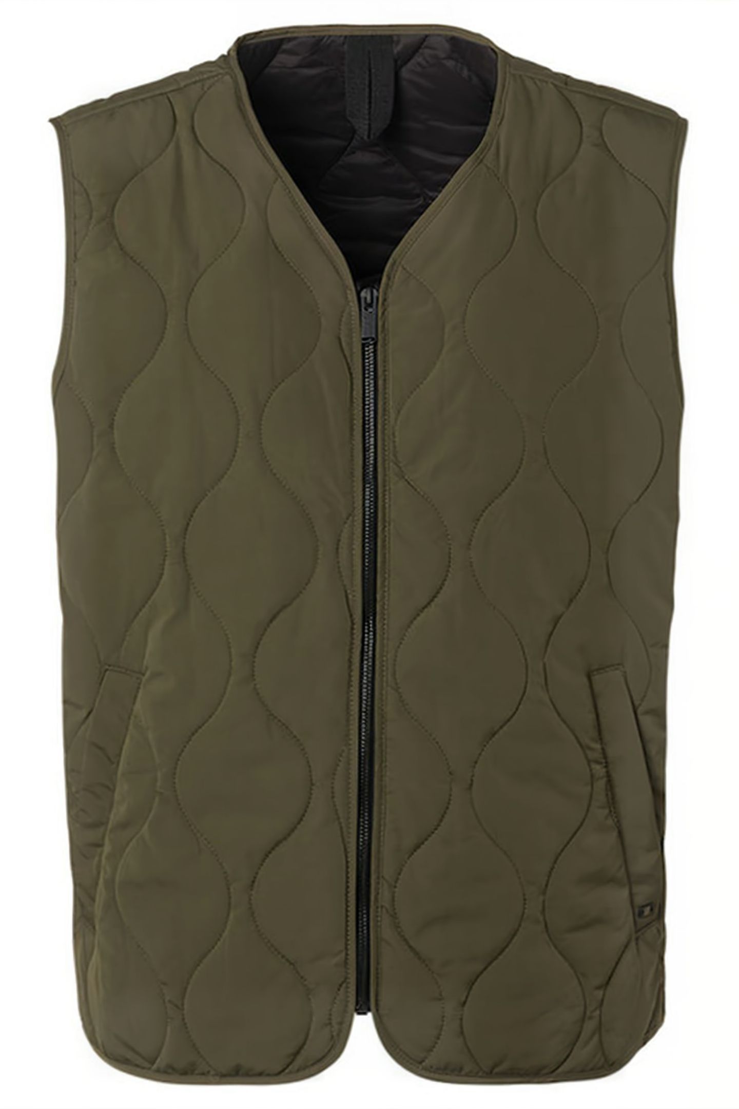 GILET PADDED FULL ZIPPER ARMY 4
