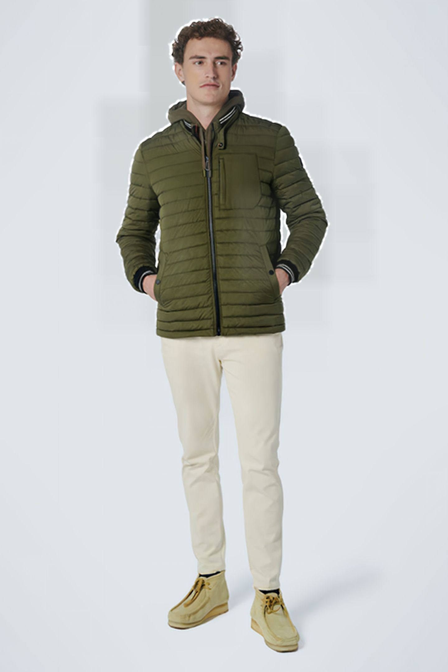 JACKET SHORT FIT PADDED ARMY 3