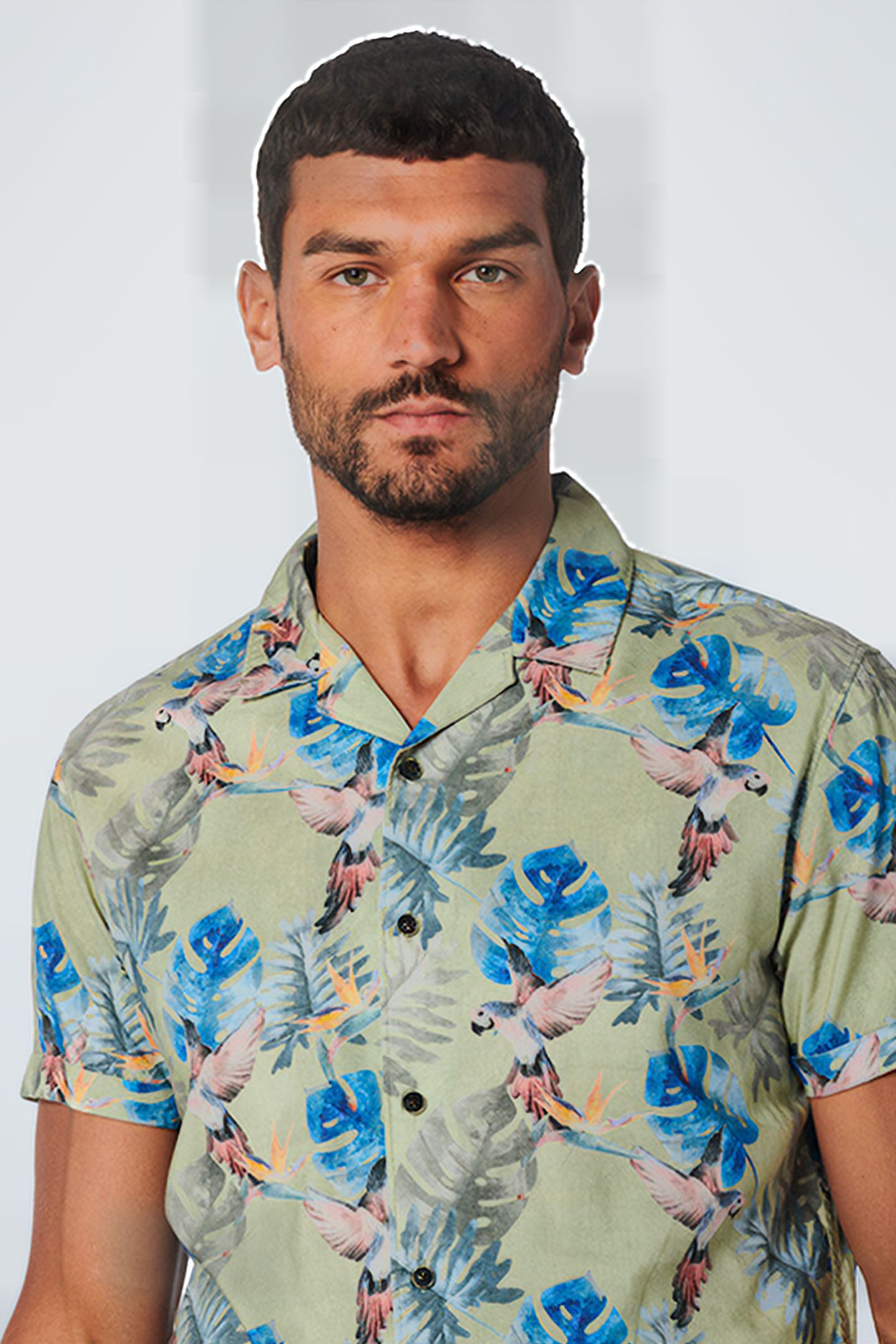 SHIRT SHORT SLEEVE ALLOVER PRINTED SMOKE 6