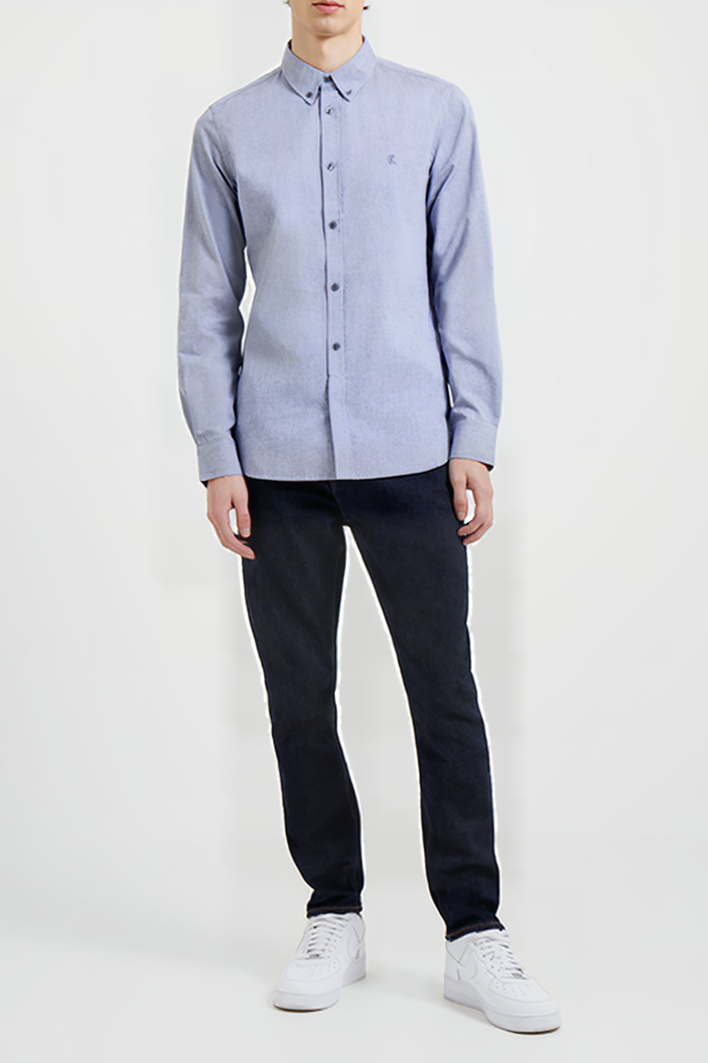 OXFORD LOGO LONG SLEEVE SHIRT DARK NAVY/DARK NAVY 3