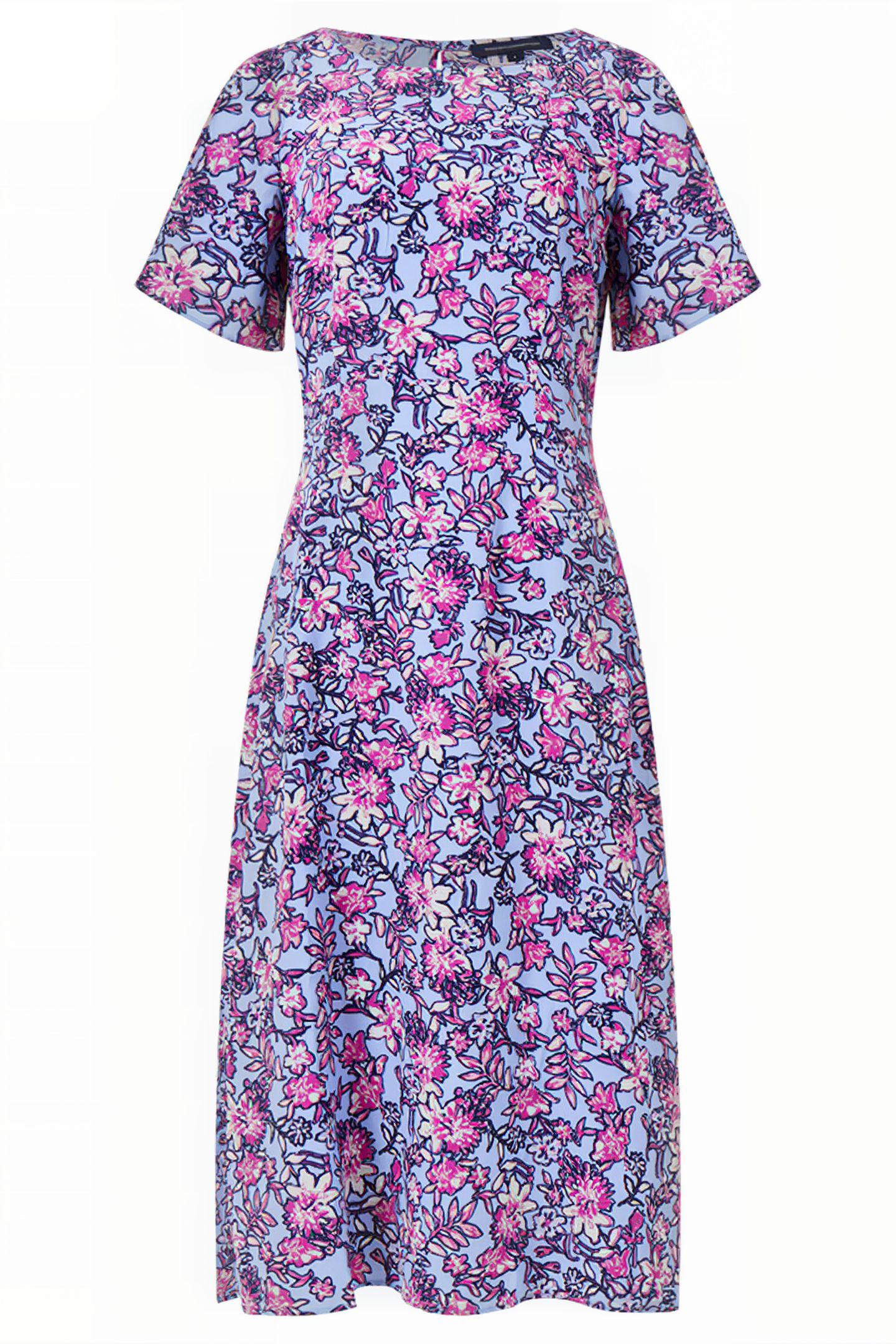 FOTINI ECO DELPHINE CUT-OUT BACK MIDI DRESS PLACID BLUE 4