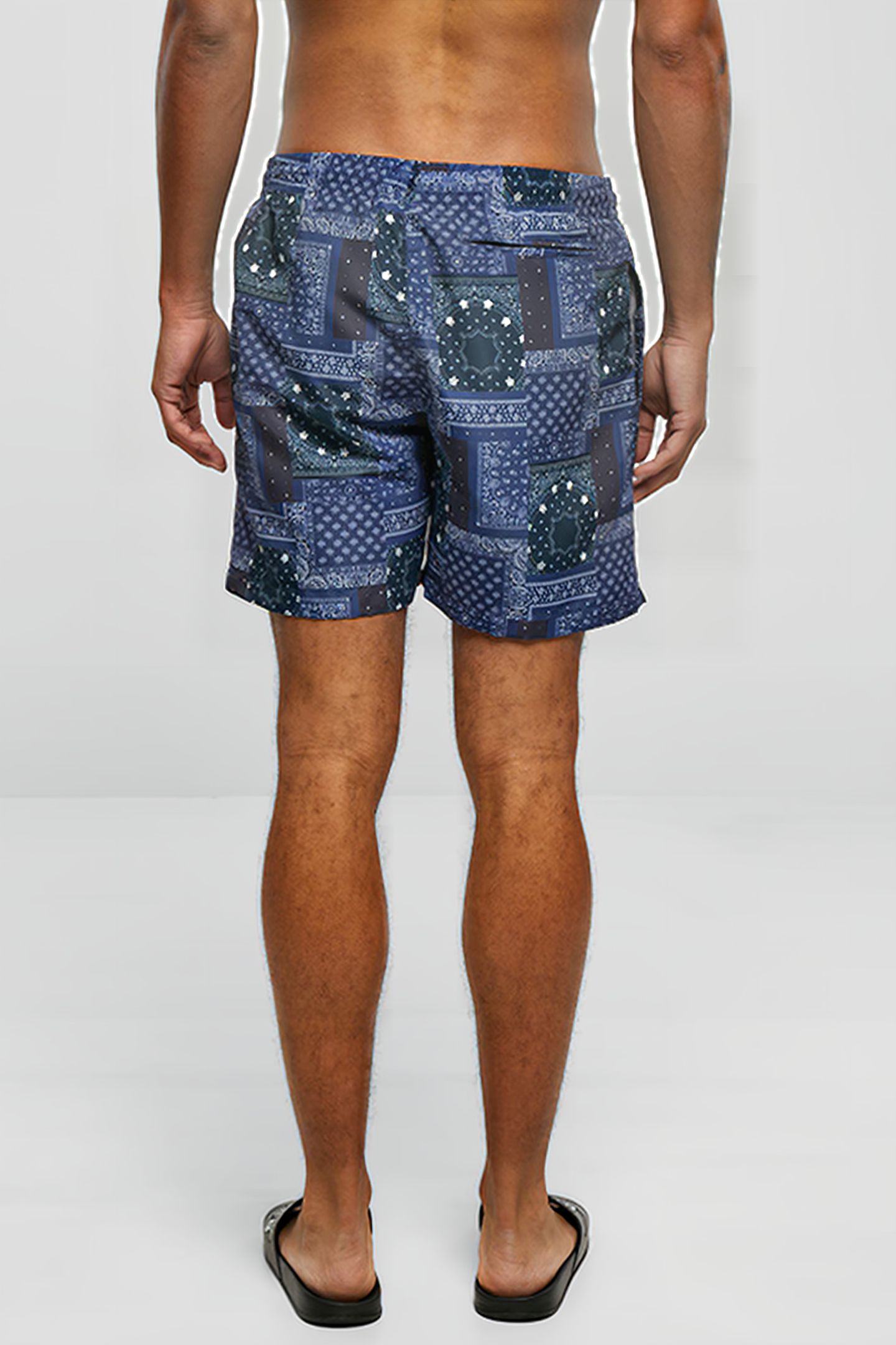 PATTERN SWIM SHORTS NAVY BANDANA AOP 2