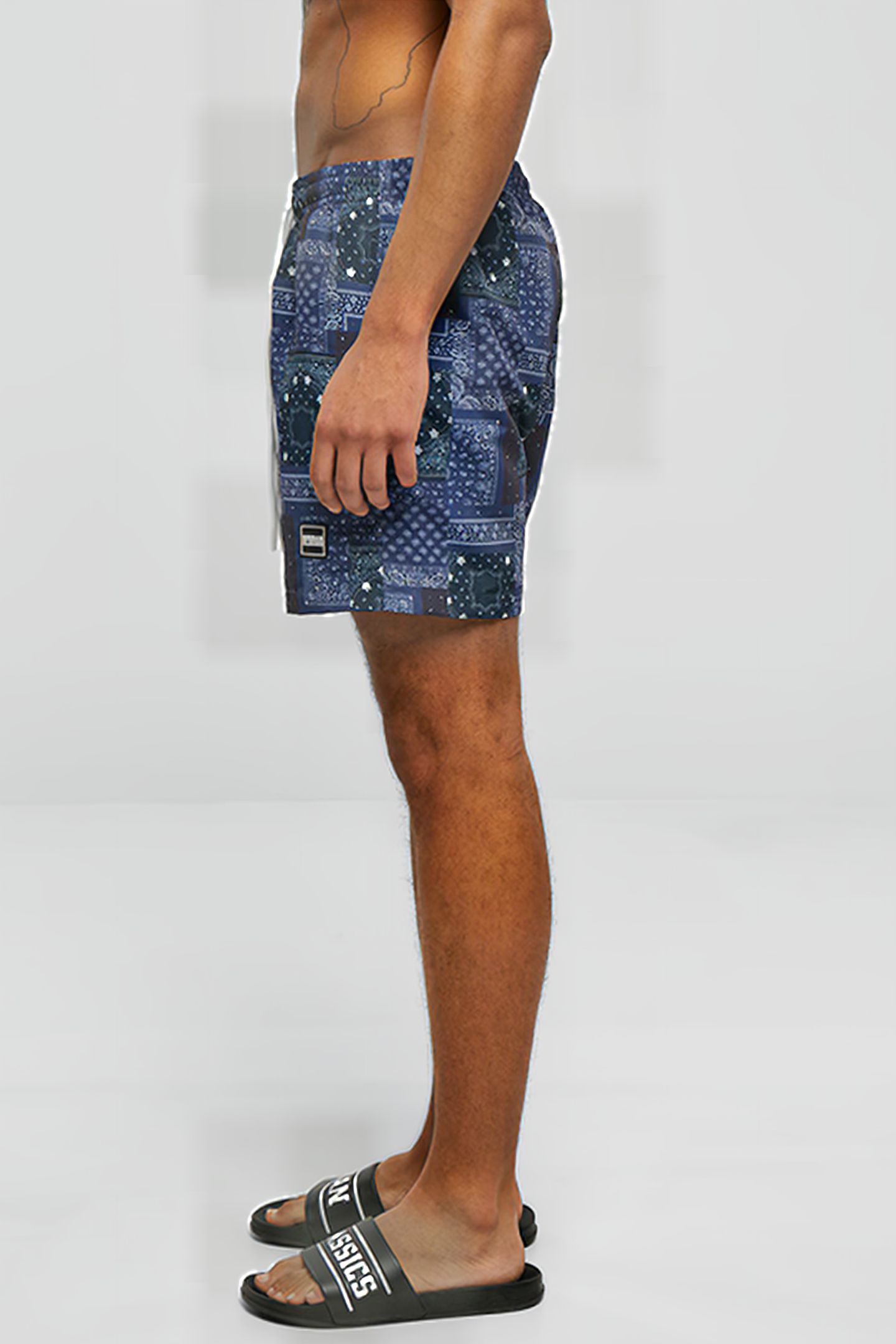 PATTERN SWIM SHORTS NAVY BANDANA AOP 8
