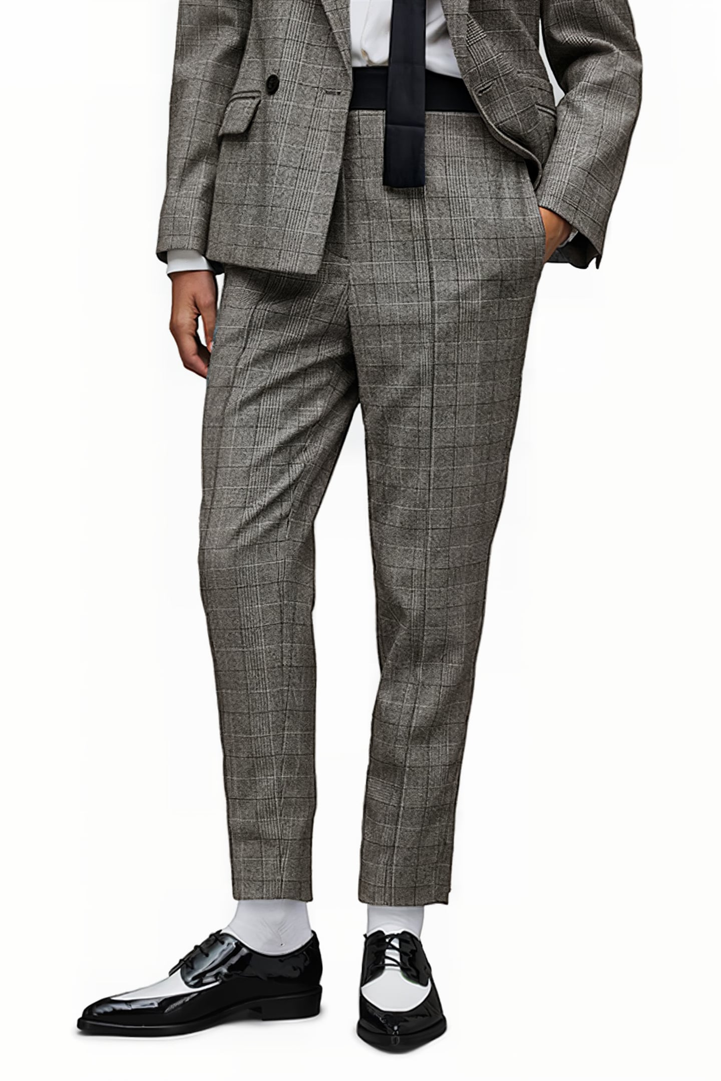 BEA CHECK TROUSER GREY 1