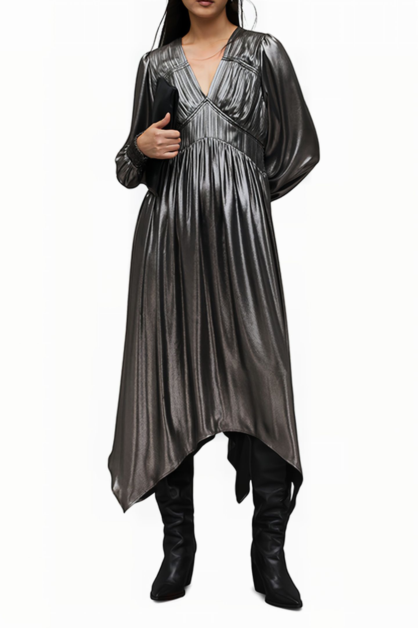 ESTELLE METALLIC DRE GUNMETAL GREY 2