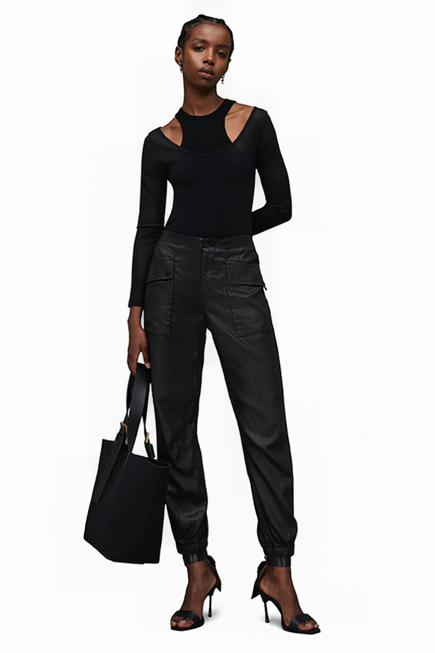 VAL COATED TROUSER BLACK 1