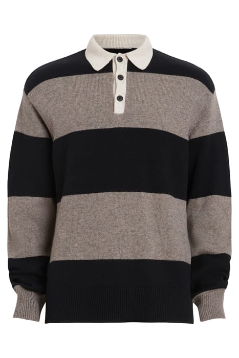 JAX LS POLO BLK/FAWN BROWN ML 1