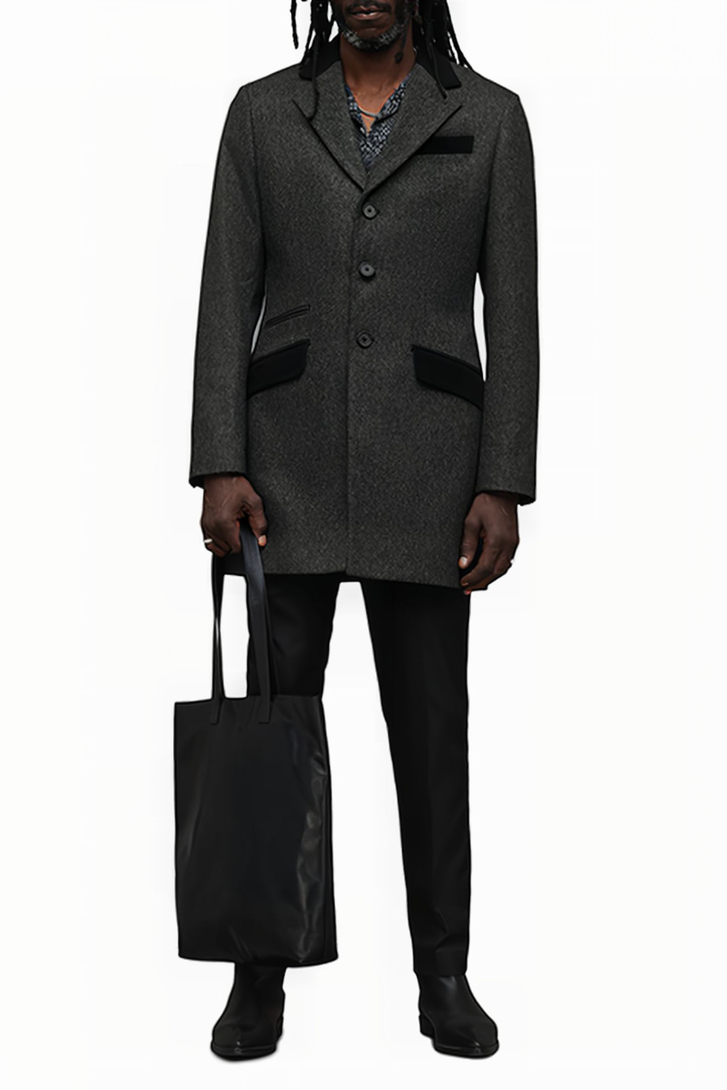 TOMMY COAT CHARCOAL GREY 2