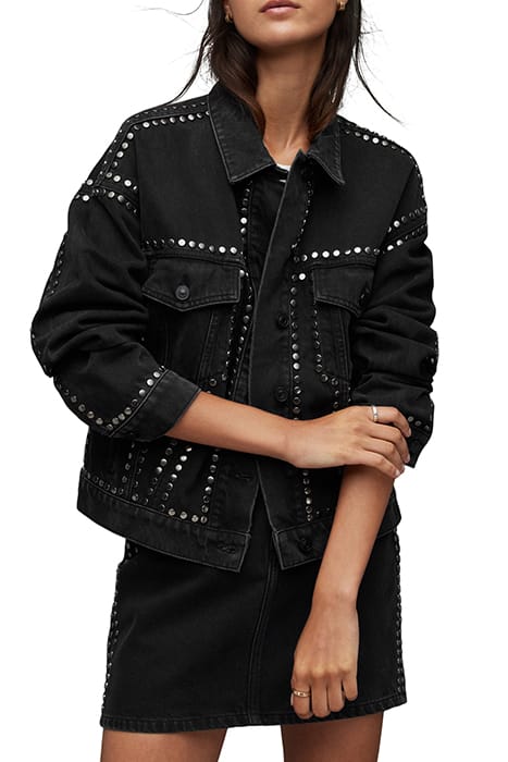 BELLA STUD DENIM JAC BLACK 7