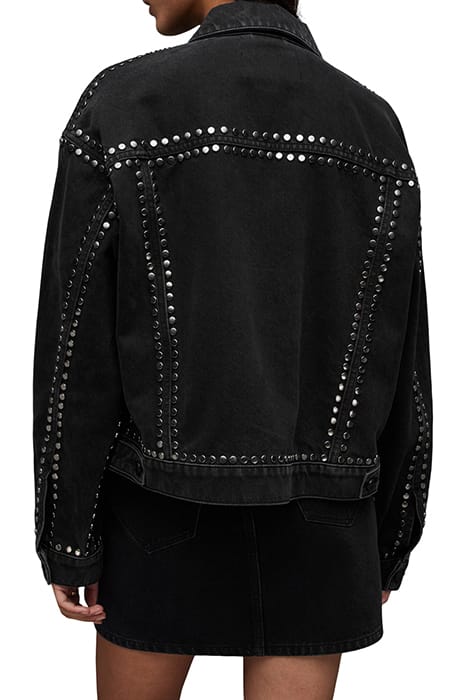 BELLA STUD DENIM JAC BLACK 2