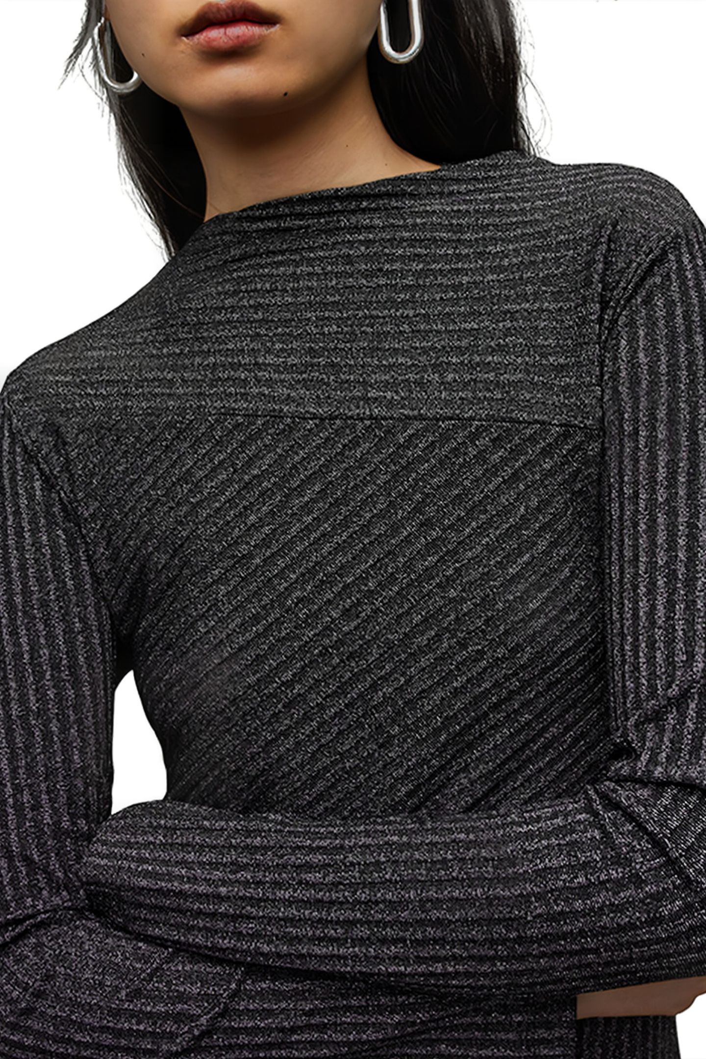 GIA SPARKLE DRESS DARK SILVER 5