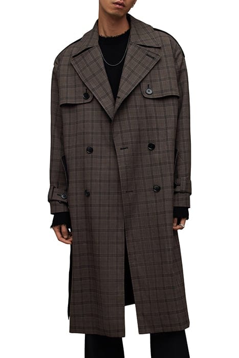 CASTOR TRENCH BROWN CHECK 1