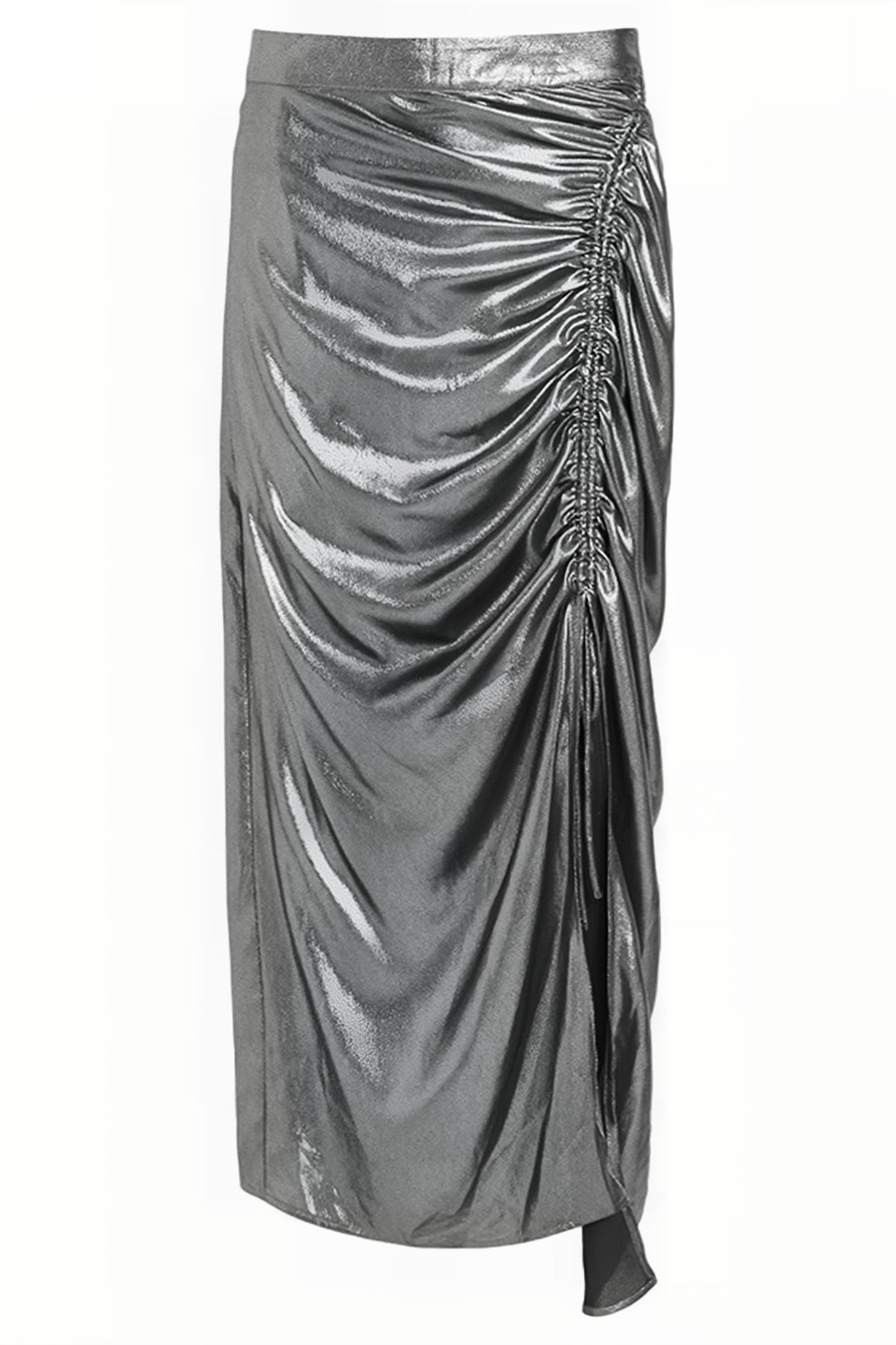 CARLA METALLIC SKIRT GUNMETAL GREY 4