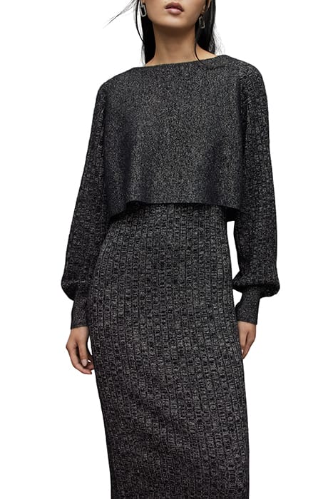 MARGOT SPARKLE DRESS BLACK/SILVER 3