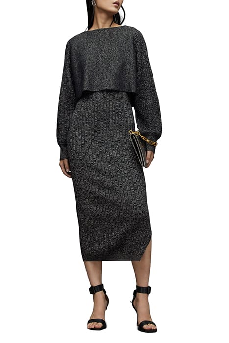 MARGOT SPARKLE DRESS BLACK/SILVER 2