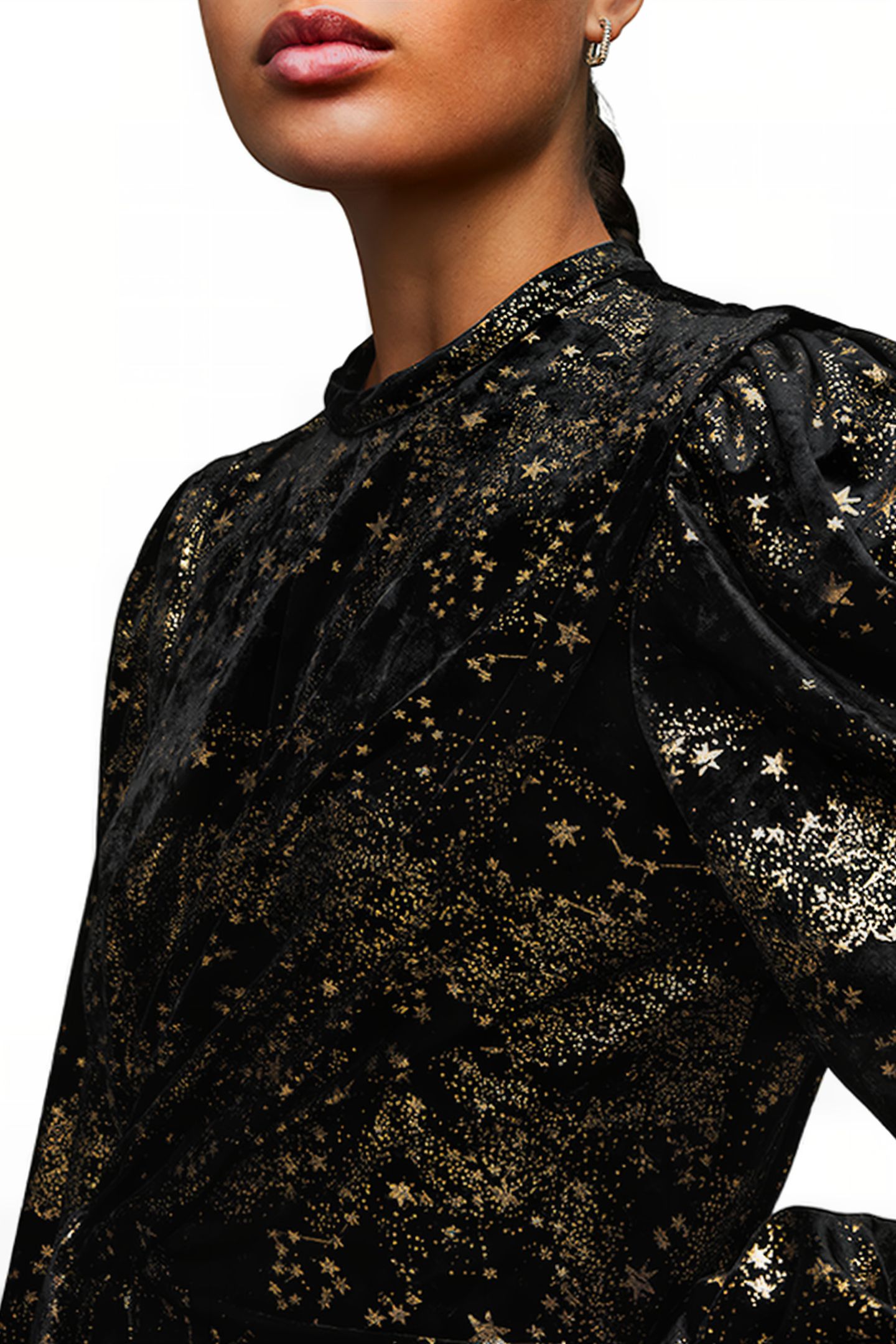 JEMIMA STAR DRESS BLACK GOLD 5