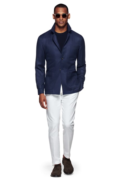 HERRINGBONE GREENWICH SHIRT-JACKET NAVY 5