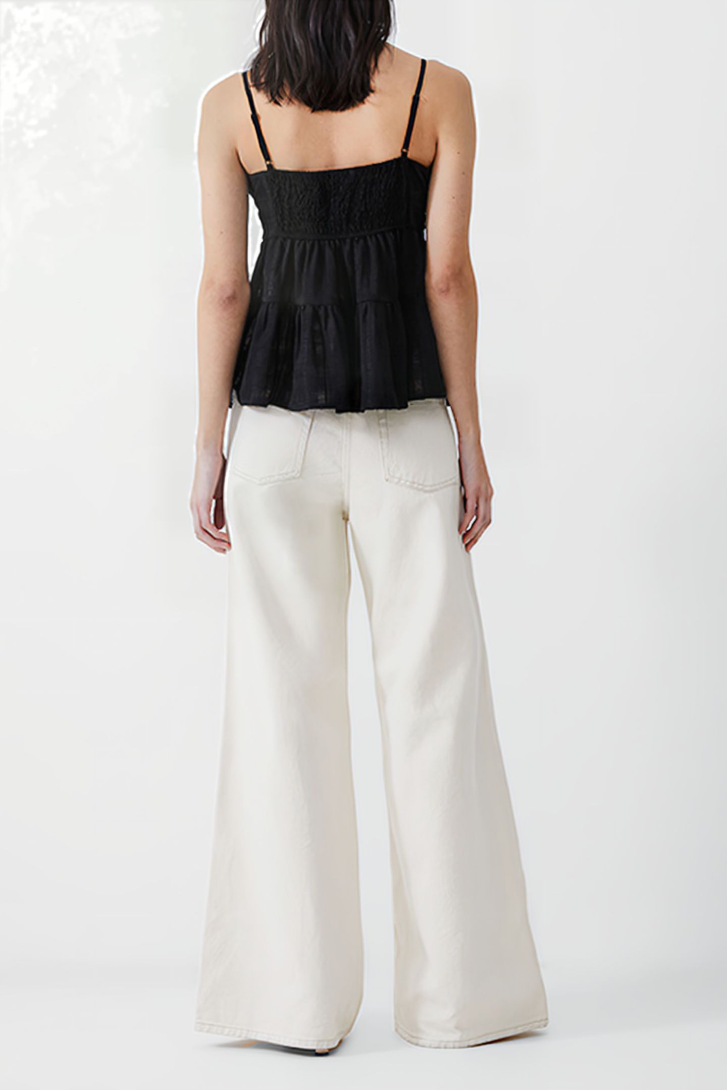 STRAPPY PANELLED CAMI TOP BLACK 3
