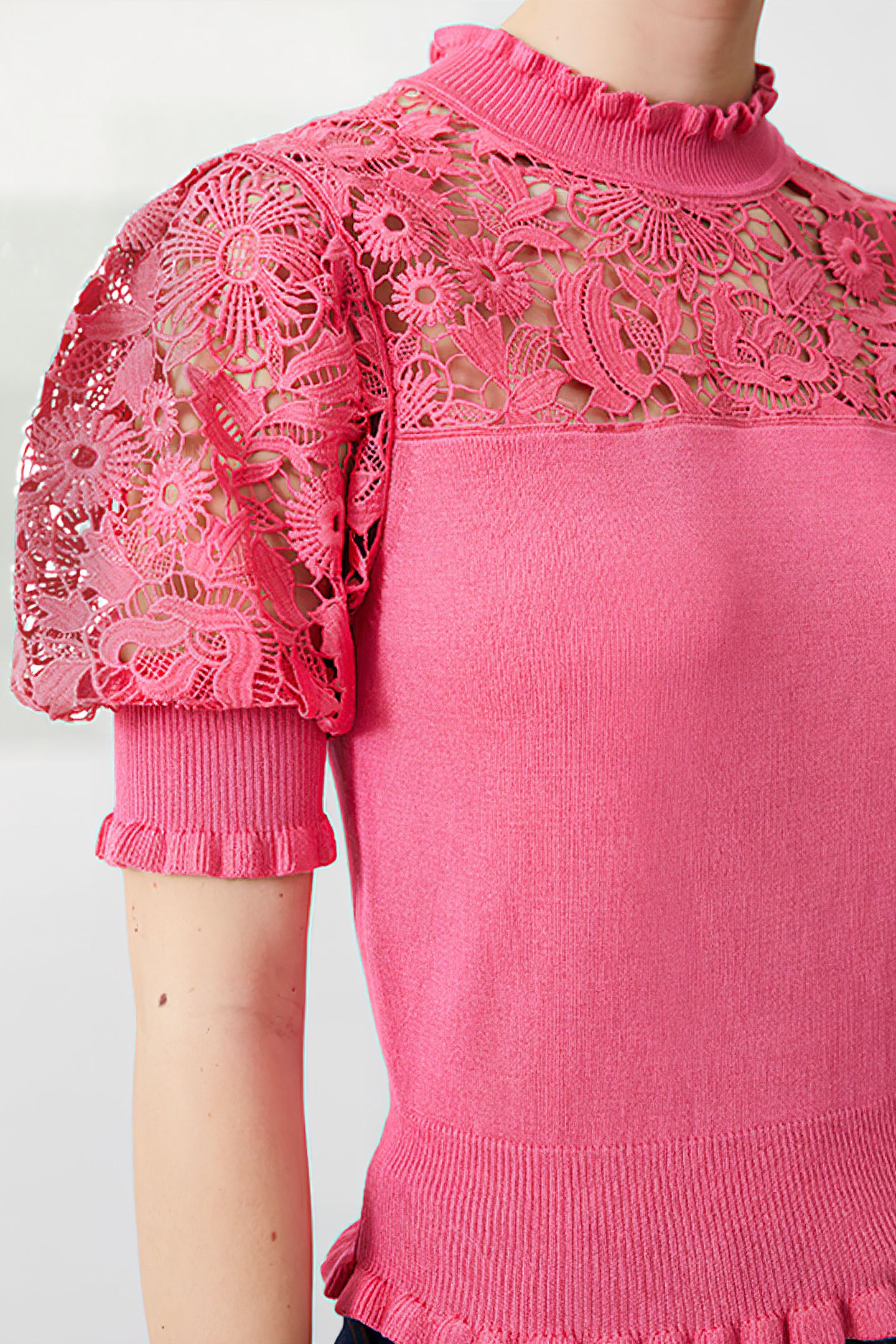 CROCHET MIX KNIT CAMELLIA 4